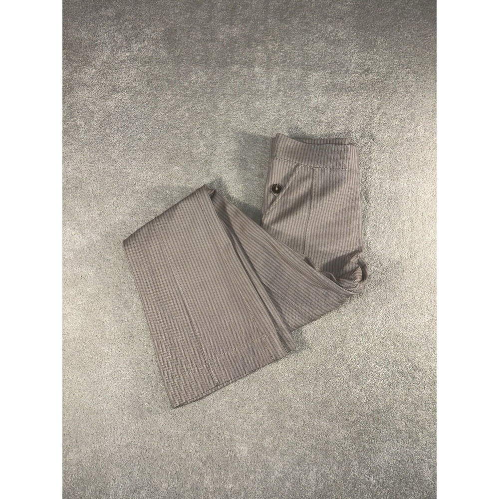 Betabrand Taupe Pinstripe Track Pants